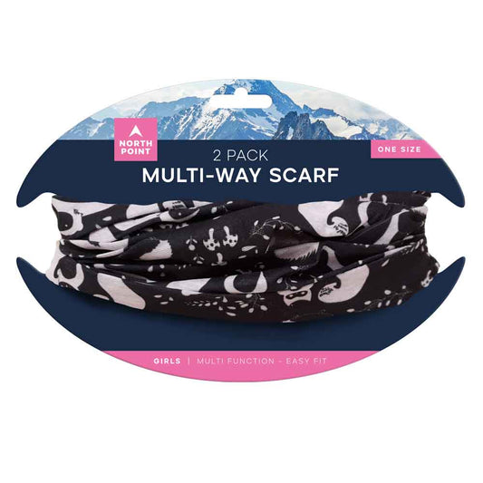 Girls 2PK Multi-Way Scarf